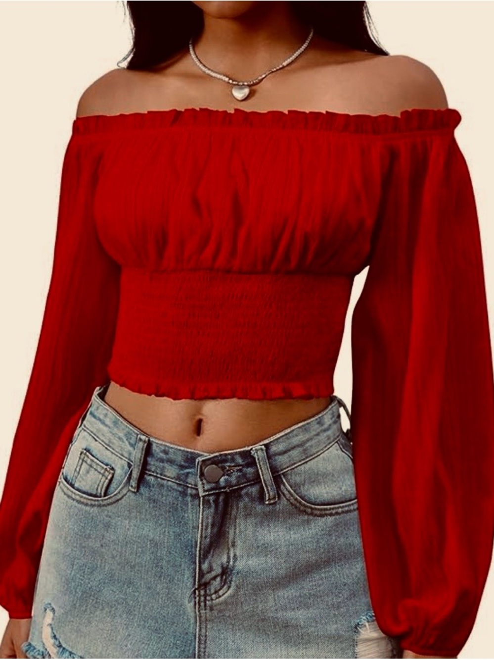 NWOT Guess Smocked top size M